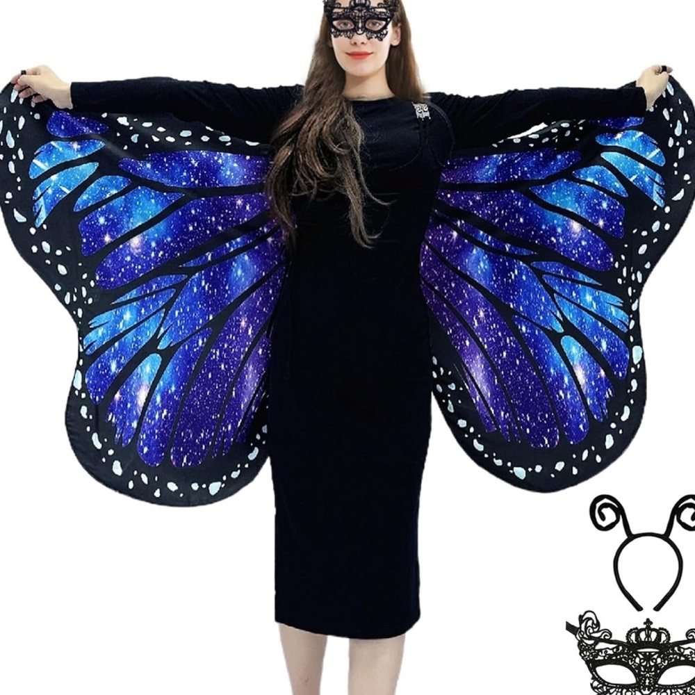 Butterfly Costumes for Women - Double-Sided Cape for Adult Halloween Costumes - Picture 2 of 6